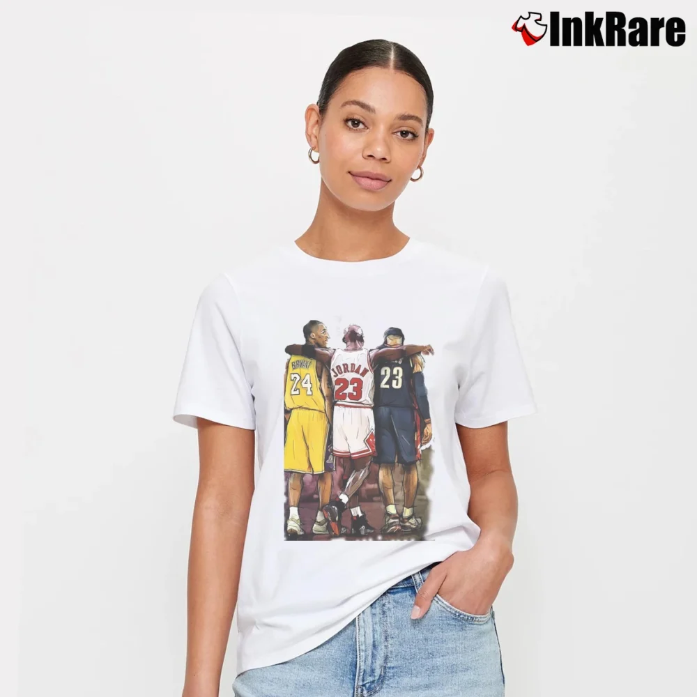 Women’s Famous Kobe Jordan James Basketball Signature T-Shirt in white | Soft, Flattering Fit