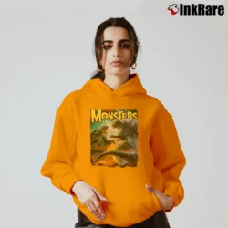 Women’s Famous Monsters Godzilla Vs Gamera Battle Cozy Hoodie in orange | Warm, Structured, Stylish