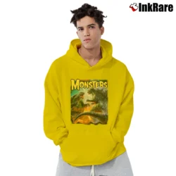 Men’s Famous Monsters Godzilla Vs Gamera Battle Pullover Hoodie in yellow | Cozy, Durable, Modern Fit