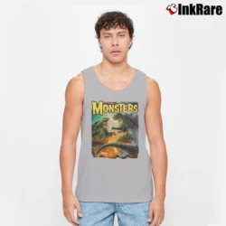 Men’s Famous Monsters Godzilla Vs Gamera Battle Tank Top in sport grey | Breathable, Active-Friendly Design