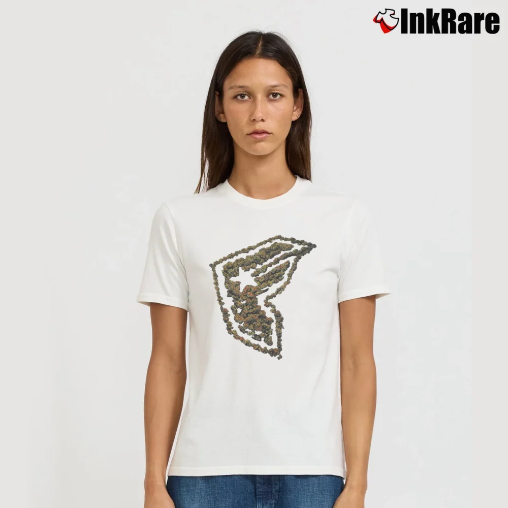 Women’s Famous Stars And Straps Nuggets Logo Signature T-Shirt in white | Soft, Flattering Fit