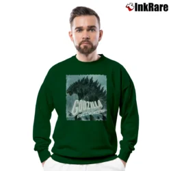 Men’s Fanatic Godzilla King Of The Monsters Fan 2019 Edition Crewneck Sweatshirt in forest green | Cozy Fabric, Clean Style
