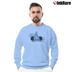 Men’s Fantasia Mickey Mouse Walt Disney Crewneck Sweatshirt in light blue | Cozy Fabric, Clean Style