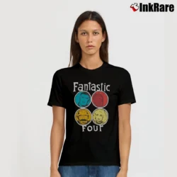 Women’s Fantastic Four Circle Portraits Graphic Signature T-Shirt in black | Soft, Flattering Fit