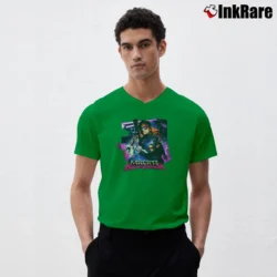 Men’s Far Cry 3 Blood Dragon Video Game V-Neck Tee in irish green | Sharp, Breathable, Everyday Staple