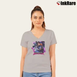 Women’s Far Cry 3 Blood Dragon Video Game V-Neck Tee in sport grey | Chic Neckline, Soft Texture