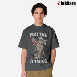Men’s Fashion Kitty Cat For The Homies Classic T-Shirt in charcoal | Soft, Breathable Everyday Wear