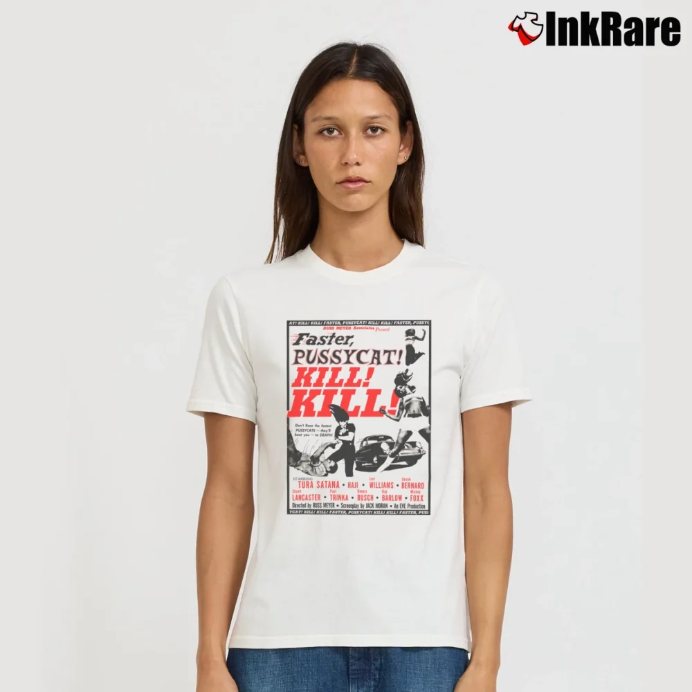 Women’s Faster Pussycat Kill Kill Signature T-Shirt in white | Soft, Flattering Fit