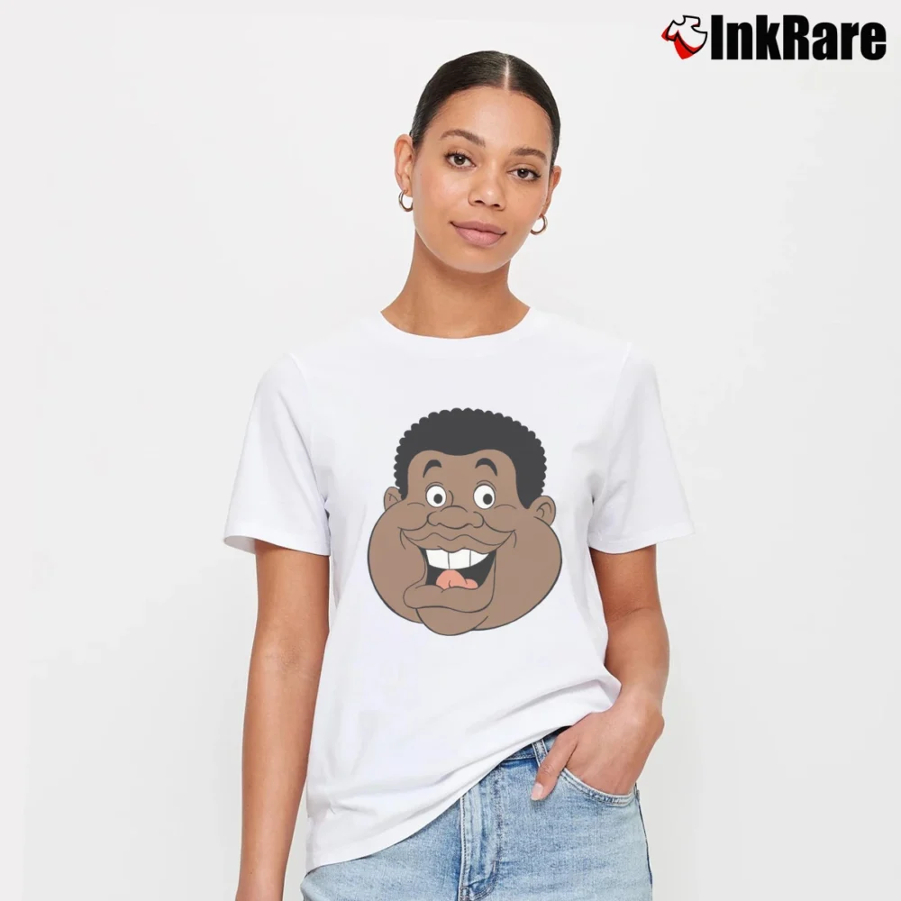Women’s Fat Albert Face Fashion Graphic Signature T-Shirt in white | Soft, Flattering Fit