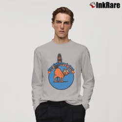 Men’s Fat Freddy's Cat Comic Vintage Style Long-Sleeve Shirt in sport grey | Sleek, Lightweight, Year-Round Wear