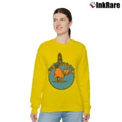 Women’s Fat Freddy's Cat Comic Vintage Style Relaxed Sweatshirt in yellow | Soft, Laid-Back Vibe
