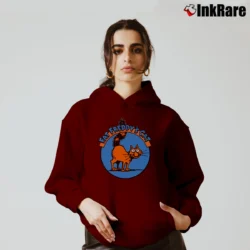 Women’s Fat Freddy's Cat Graphic Comic Cozy Hoodie in maroon | Warm, Structured, Stylish
