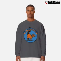 Men’s Fat Freddy's Cat Graphic Comic Long-Sleeve Shirt in charcoal | Sleek, Lightweight, Year-Round Wear