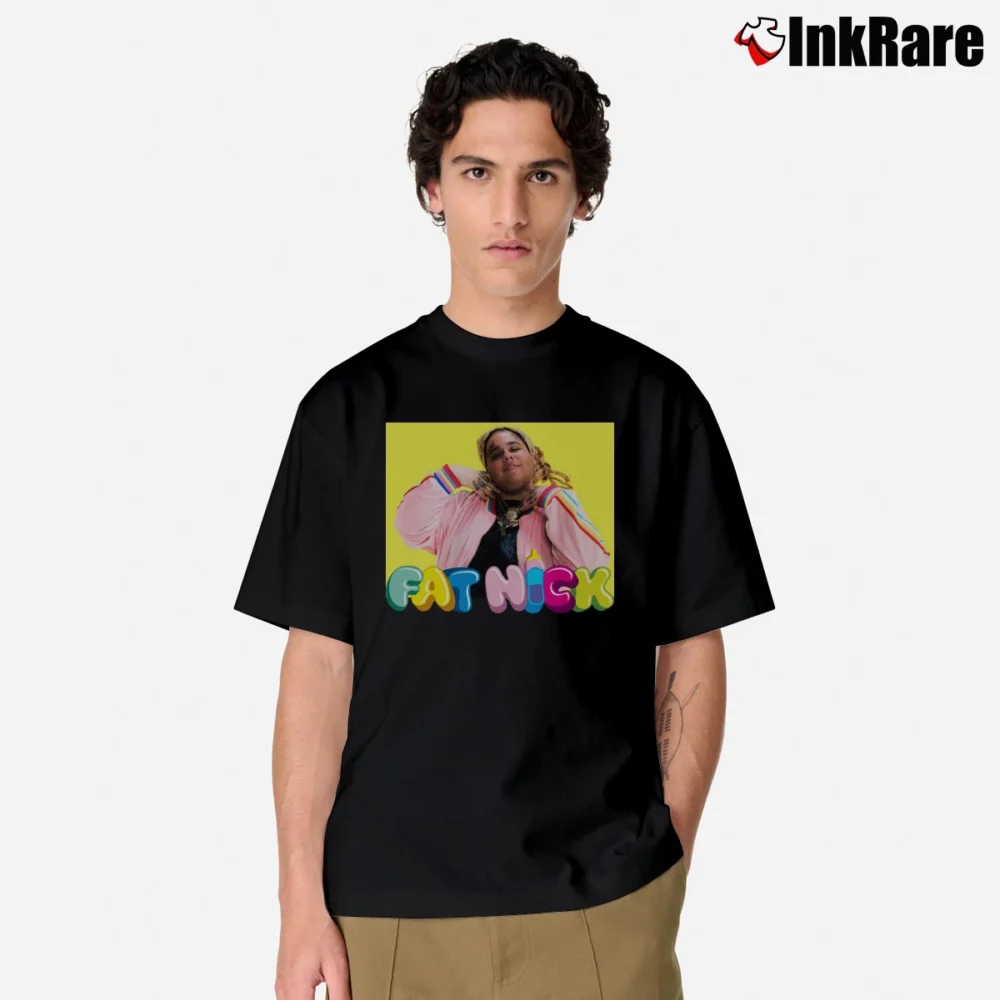 Men’s Fat Nick Rapper Graphic Classic T-Shirt in black | Soft, Breathable Everyday Wear