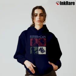 Women’s Father of Cats for Cat Lovers Perfect Gift for Cat Dads Cozy Hoodie in navy | Warm, Structured, Stylish