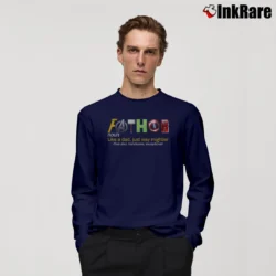 Men’s Fathor Avengers Marvel Thor Superhero Dad Long-Sleeve Shirt in navy | Sleek, Lightweight, Year-Round Wear