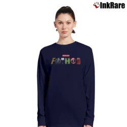 Women’s Fathor Avengers Marvel Thor Superhero Dad Long-Sleeve Top in navy | Sleek, Versatile, All-Season