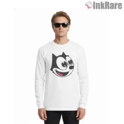 Felix Amazed Face Wutang Tribute Shirt on white long sleeve shirt for men graphic tee
