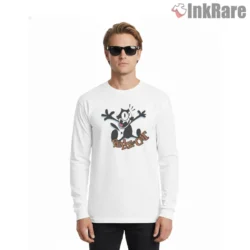 Felix Classic Leaping Logo Energy Shirt on white long sleeve shirt for men graphic tee