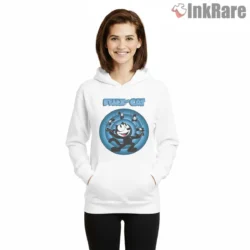 Felix Juggling Mice Cartoon Orbit Shirt on white hoodie for women graphic tee