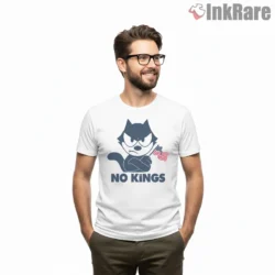 Felix No Kings Independence Spirit Shirt on white short sleeve shirt for men graphic tee