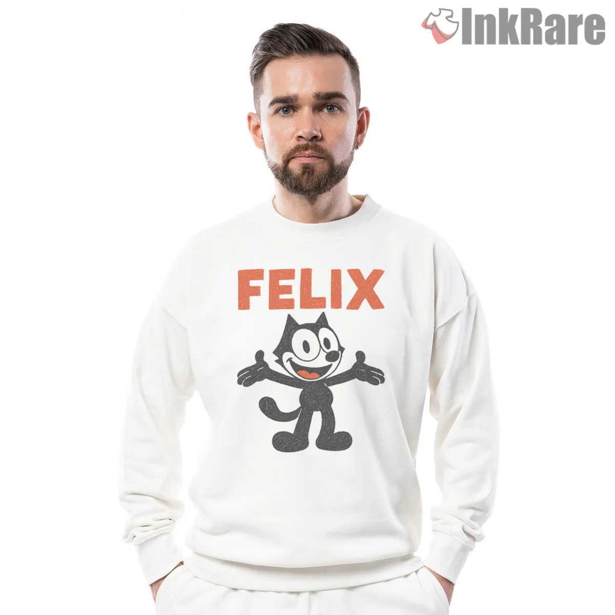 Felix The Cat Bold Name Portrait Shirt on graphic shirt for men graphic tee