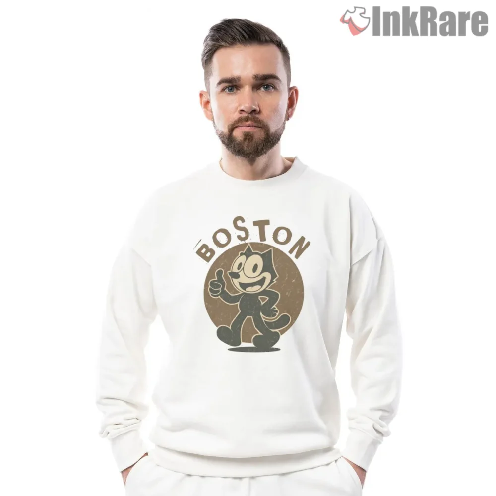 Felix The Cat Boston Vintage Emblem Shirt on graphic shirt for men graphic tee