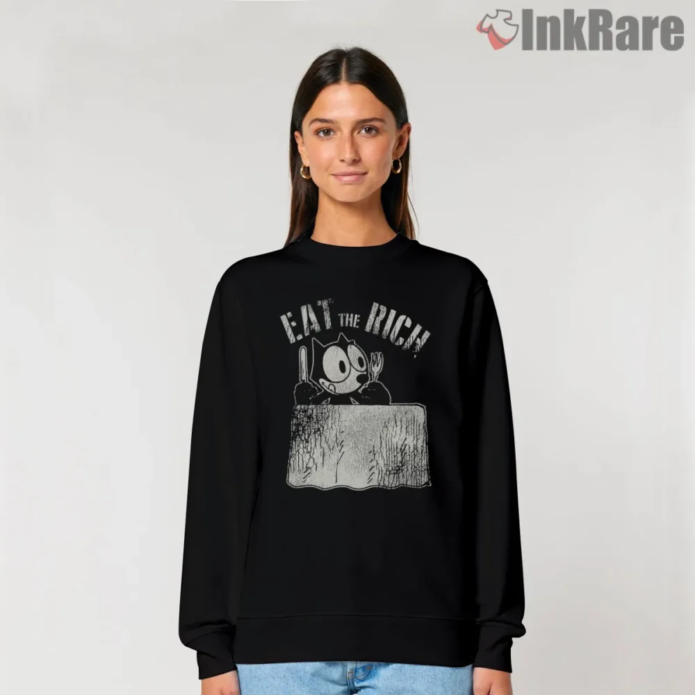Felix The Cat Eat The Rich Shirt on graphic shirt for women graphic tee