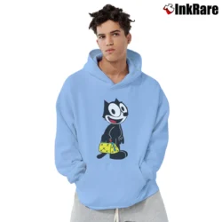 Men’s Felix The Cat His Magic Bag Of Tricks Classic Pullover Hoodie in light blue | Cozy, Durable, Modern Fit