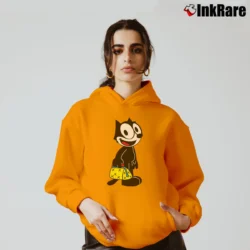 Women’s Felix The Cat His Magic Bag Of Tricks Classic Cozy Hoodie in orange | Warm, Structured, Stylish