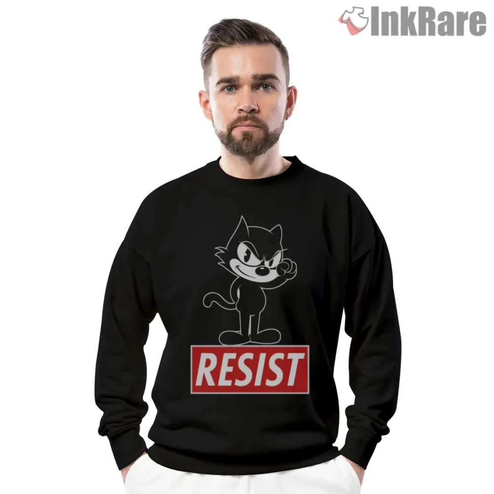 Felix The Cat Resist Justice Protest Shirt on graphic shirt for men graphic tee