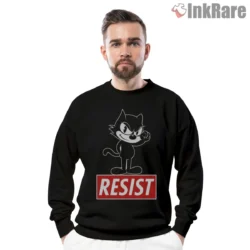 Felix The Cat Resist Justice Protest Shirt on graphic shirt for men graphic tee
