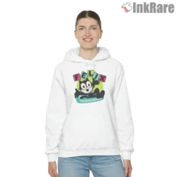 Felix The Cat Retro Atomic Age Tv Shirt on white hoodie for women graphic tee