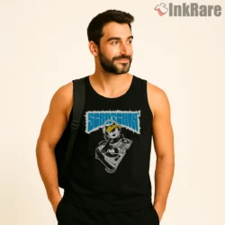 Felix The Cat Scratchin Dj Decks Shirt on black tank top for men graphic tee