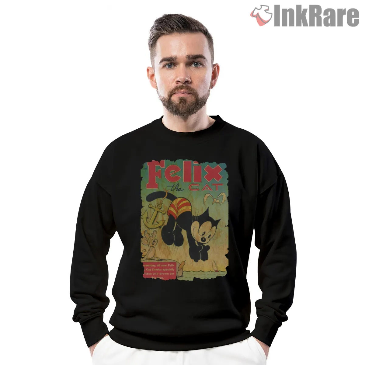 Felix The Cat Vintage Poster Style Shirt on graphic shirt for men graphic tee