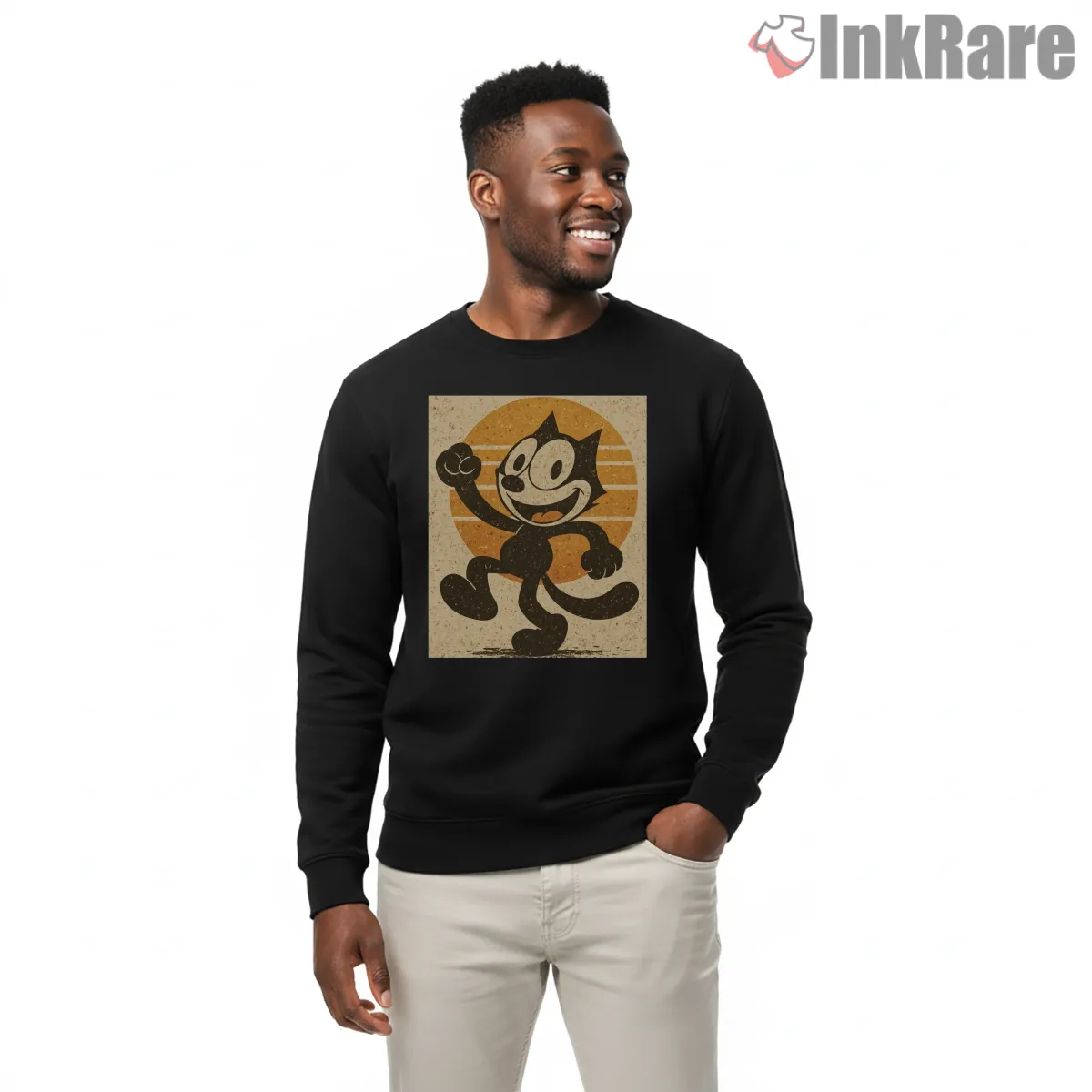 Felix The Cat Vintage Sunset Dance Shirt on graphic shirt for men graphic tee