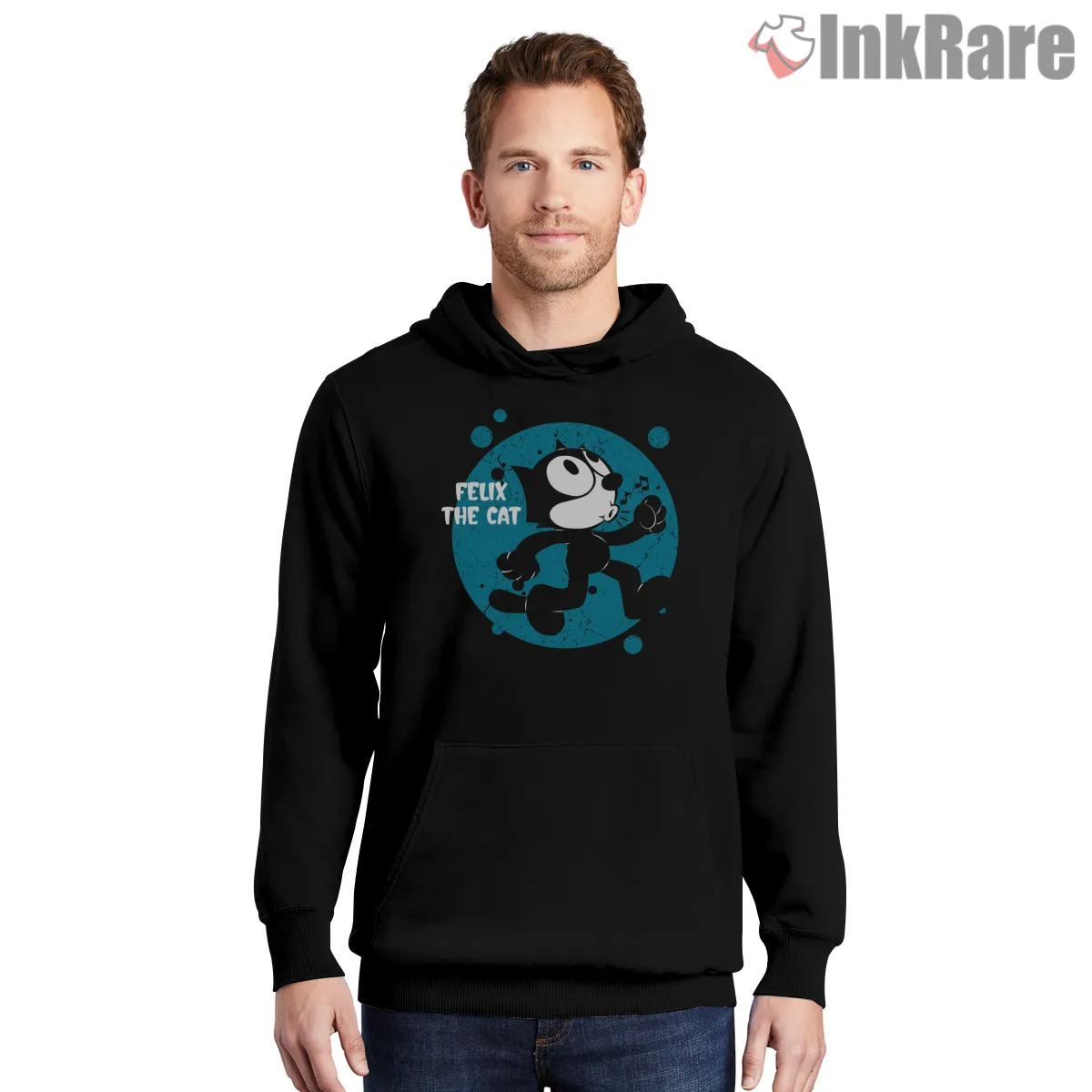 Felix The Cat Whiskers And Wonders Shirt on black hoodie for men graphic tee