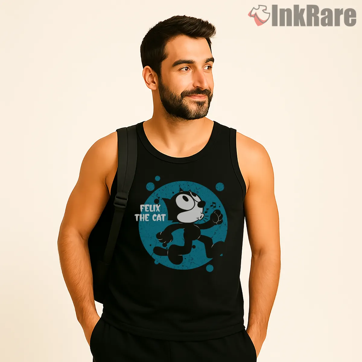 Felix The Cat Whiskers And Wonders Tank Top Black Felix The Cat Whiskers And Wonders Shirt on black tank top for men graphic tee
