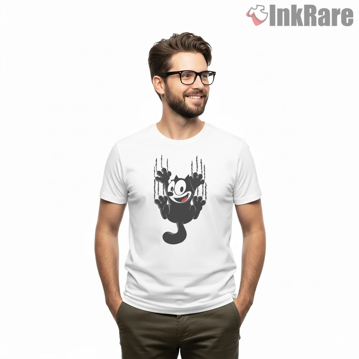 Felix Vertical Wall Climb Rescue Spirit Shirt on white short sleeve shirt for men graphic tee
