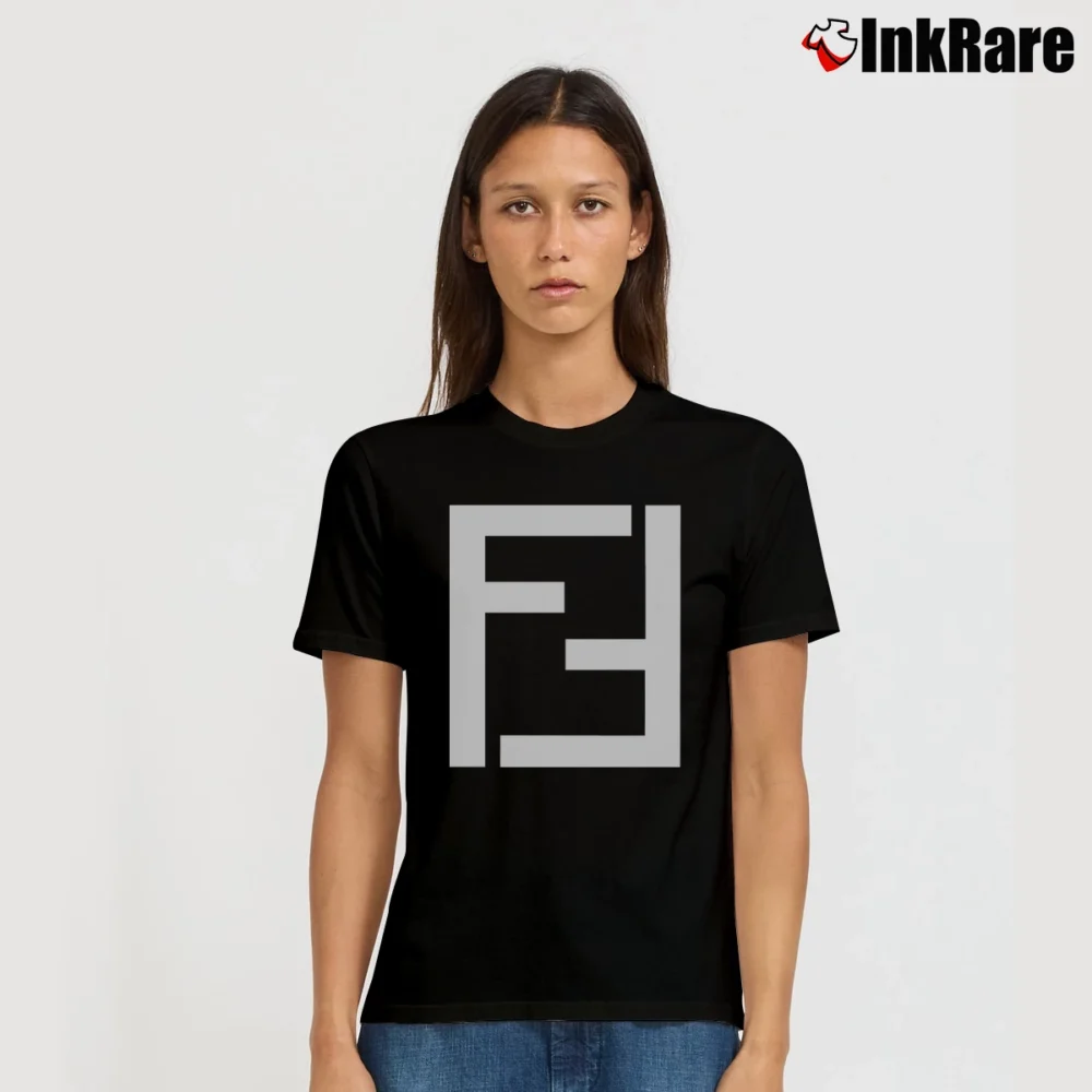 Women’s Fendi Designer Logo Signature T-Shirt in black | Soft, Flattering Fit