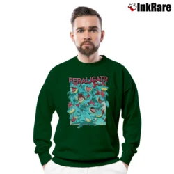 Men’s Feraligatr Pokemon Retro Limited Edition Crewneck Sweatshirt in forest green | Cozy Fabric, Clean Style