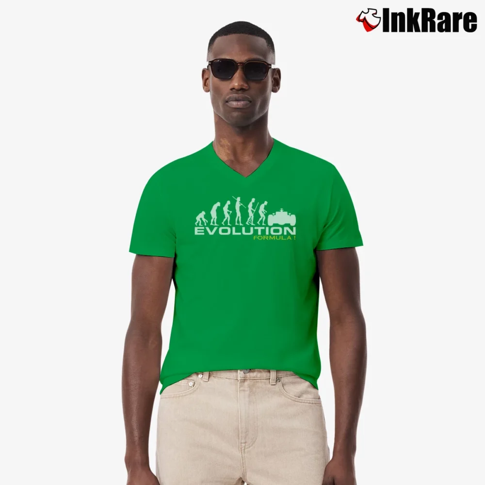 Men’s Ferrari Fernando Alonso Evolution V-Neck Tee in irish green | Sharp, Breathable, Everyday Staple