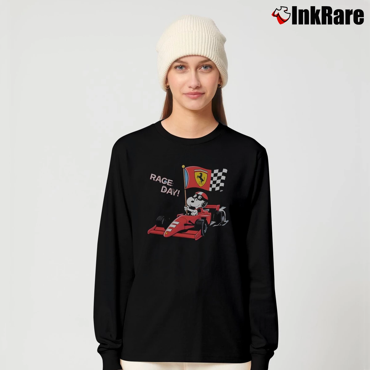 ferrari snoopy f1 race day Women’s Long-Sleeve Top in black – Effortless Layer Women’s ferrari snoopy f1 race day Long-Sleeve Top in black | Sleek, Versatile, All-Season