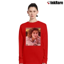 Women’s Ferris Bueller Jeanie Photo Retro Long-Sleeve Top in red | Sleek, Versatile, All-Season