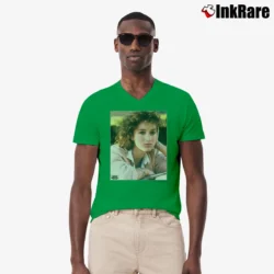 Men’s Ferris Bueller Jeanie Photo Retro V-Neck Tee in irish green | Sharp, Breathable, Everyday Staple