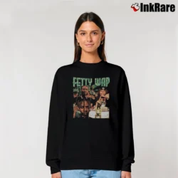 Women’s Fetty Wap Rapper Vintage Relaxed Sweatshirt in black | Soft, Laid-Back Vibe