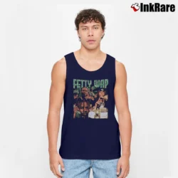 Men’s Fetty Wap Rapper Vintage Tank Top in navy | Breathable, Active-Friendly Design