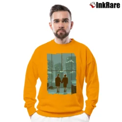 Men’s Fight Club Ending Scene Crewneck Sweatshirt in orange | Cozy Fabric, Clean Style