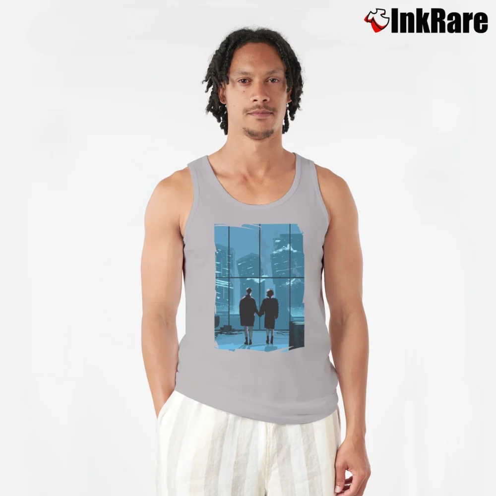 Men’s Fight Club Ending Scene Tank Top in sport grey | Breathable, Active-Friendly Design
