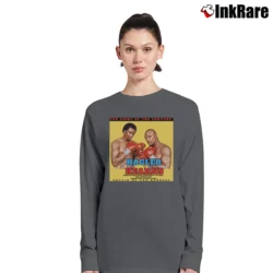 Women’s fight of the century hagler vs hearns boxing legends Long-Sleeve Top in charcoal | Sleek, Versatile, All-Season
